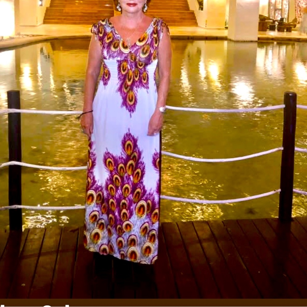 Elegant Multicolor Maxi Dress